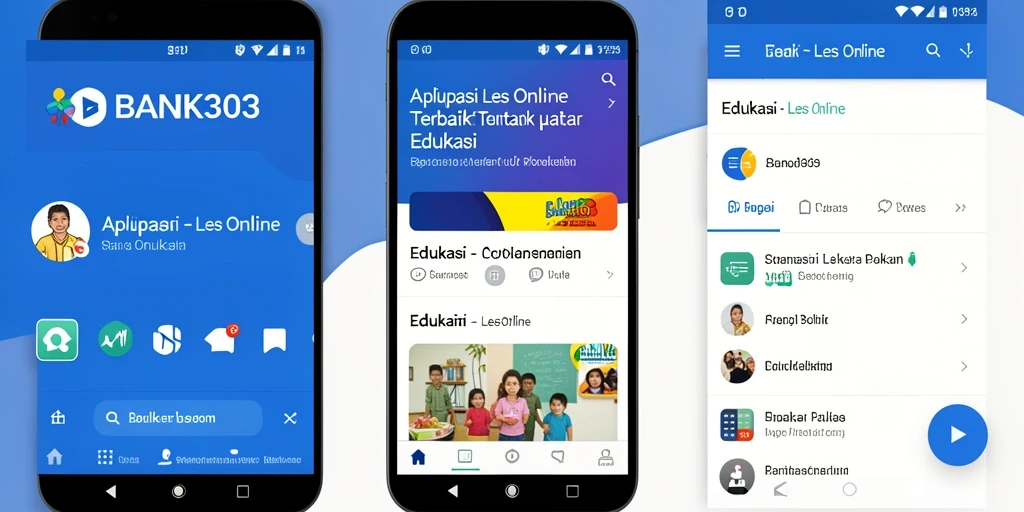 Tampilan antarmuka BANK303 yang ramah pengguna untuk Les Online.