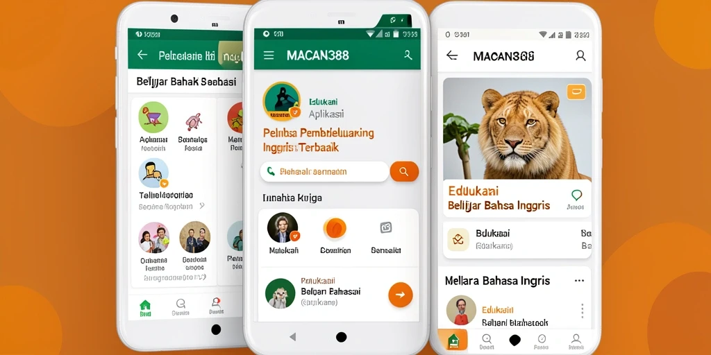 Antarmuka aplikasi MACAN388 dengan fitur belajar interaktif.