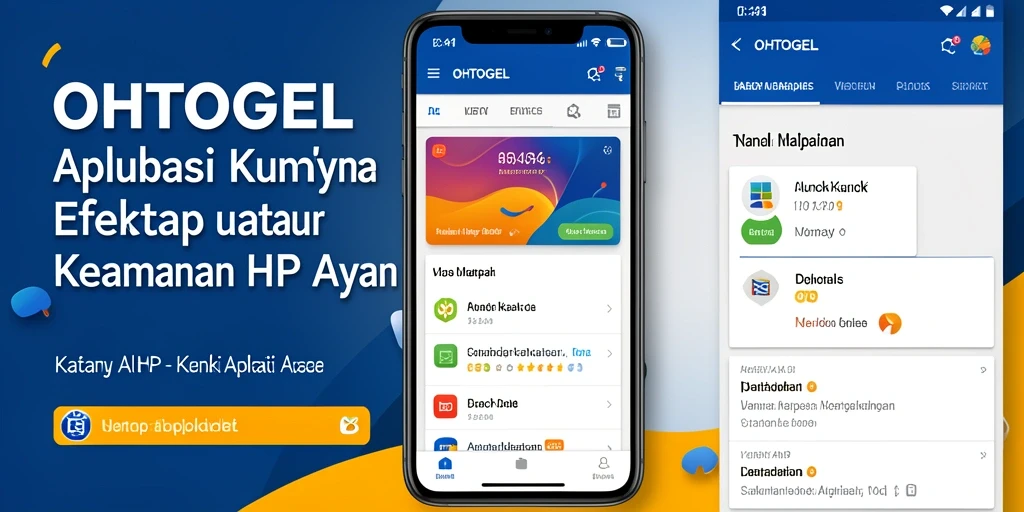 Antarmuka OHTOGEL dengan fitur penguncian aplikasi yang intuitif.