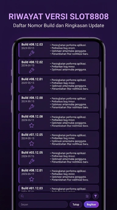 Riwayat Versi slot8808 untuk Pengguna Android